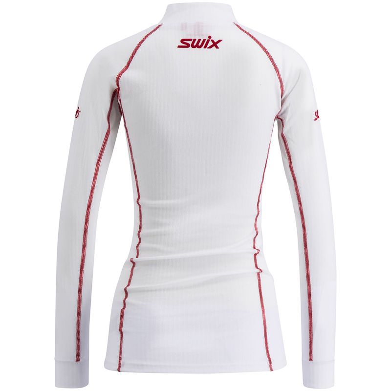Swix RaceX Classic Half zip W - Bright White/Swix Red